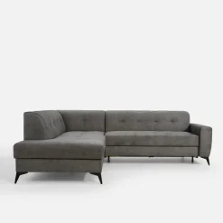 Narożnik rozkładany szarobeżowy STORN lewy