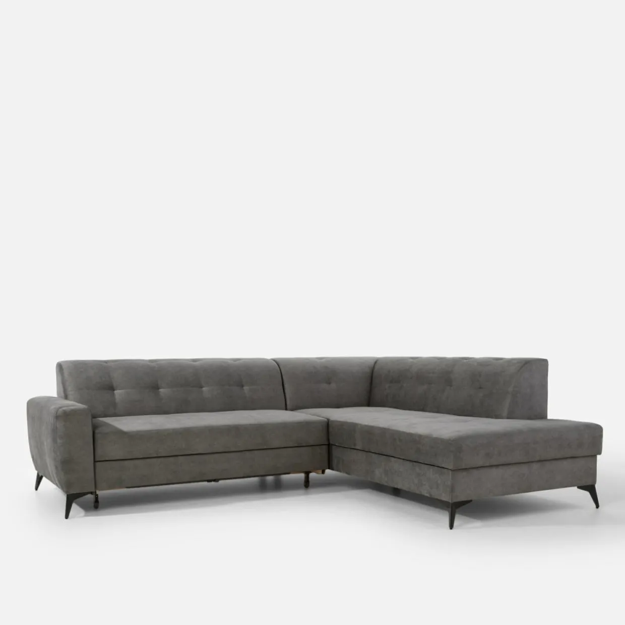 Narożnik rozkładany szarobeżowySTORN prawy