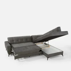 Narożnik rozkładany szarobeżowySTORN prawy