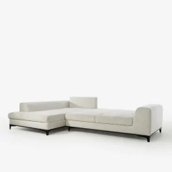 Narożnik rozkładany szarobeżowy BOLOGNA prawy