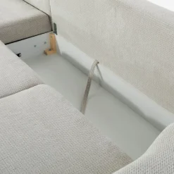 Narożnik rozkładany szarobeżowy BOLOGNA prawy