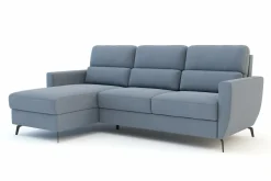 Narożnik rozkładany szaroniebieski SOLETO lewy