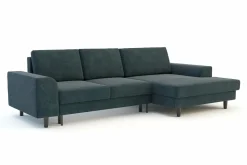 Narożnik rozkładany szaroniebieski HARISON prawy