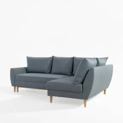 Narożnik rozkładany szaroniebieski MONACO