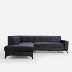 Narożnik rozkładany szaroniebieski STORN lewy