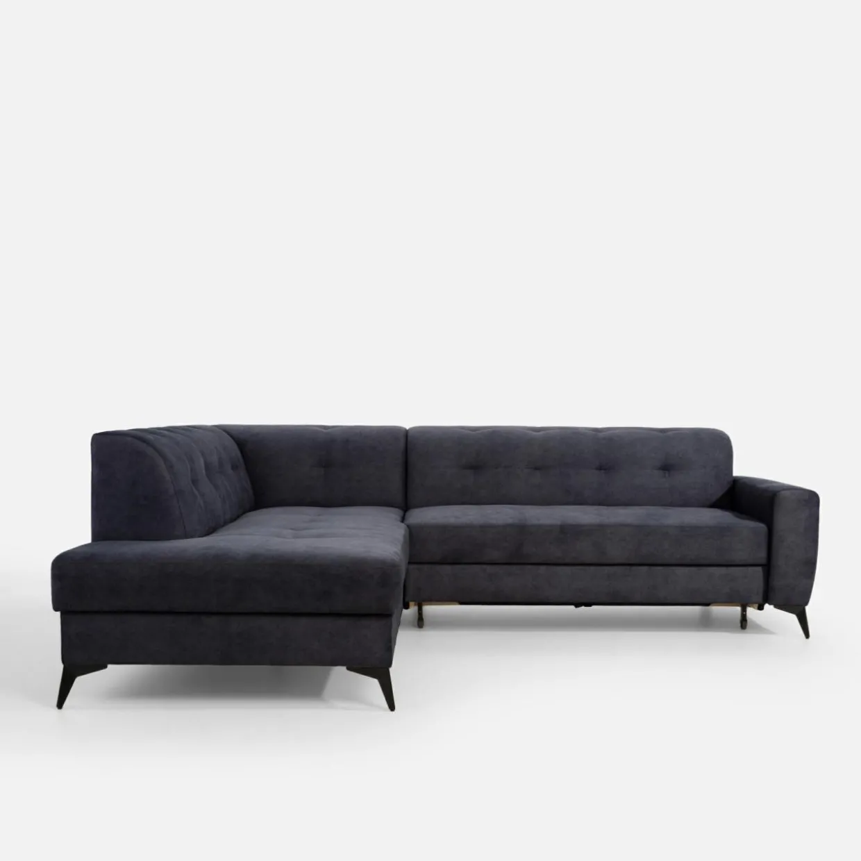 Narożnik rozkładany szaroniebieski STORN lewy