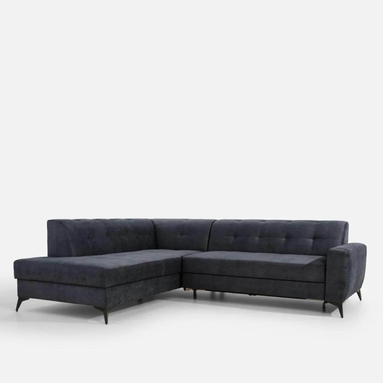 Narożnik rozkładany szaroniebieski STORN lewy