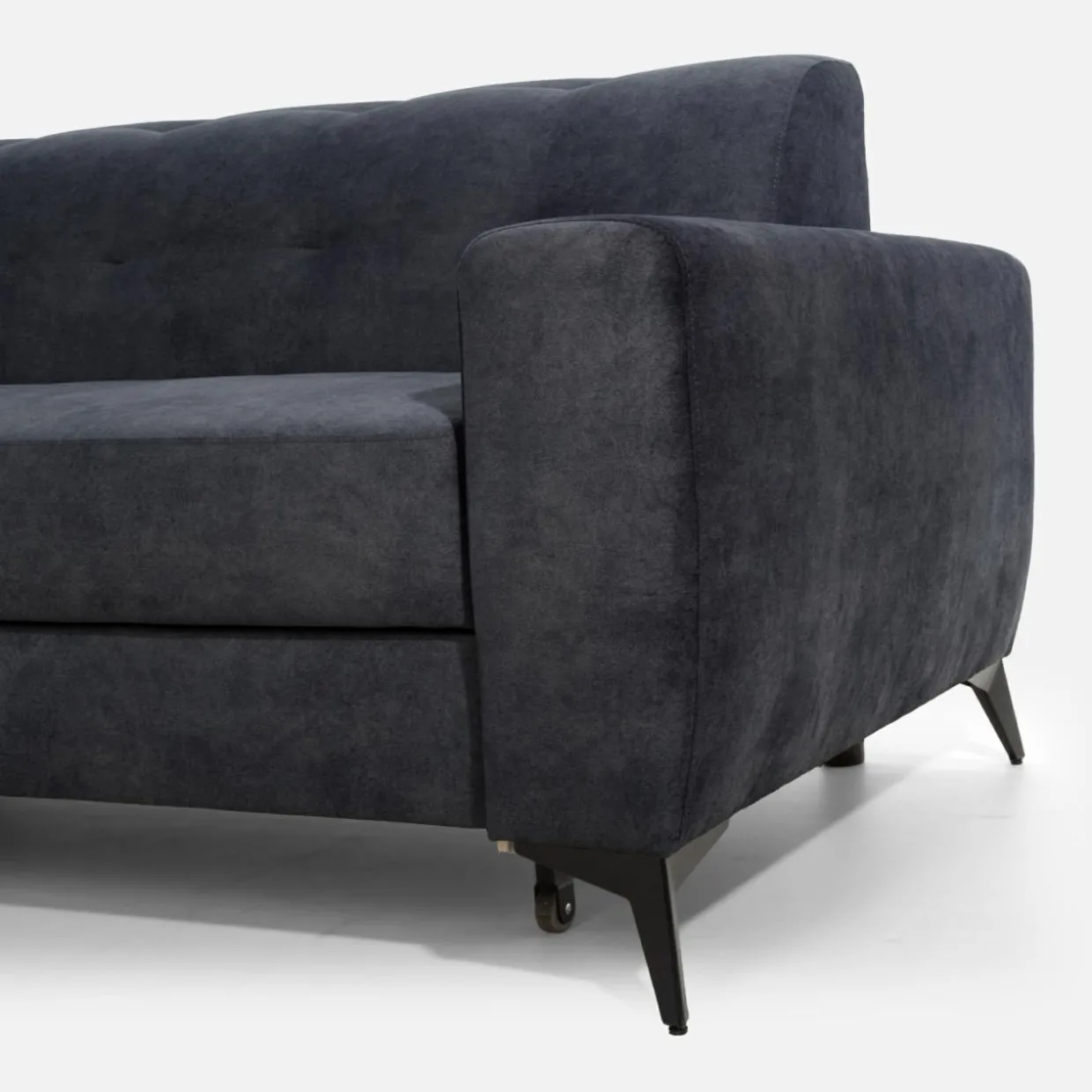 Narożnik rozkładany szaroniebieski STORN lewy