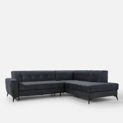 Narożnik rozkładany szaroniebieski STORN prawy