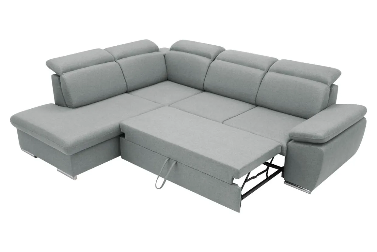 Narożnik rozkładany szary ALDO lewy