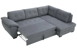 Narożnik rozkładany szary ARUBA prawy