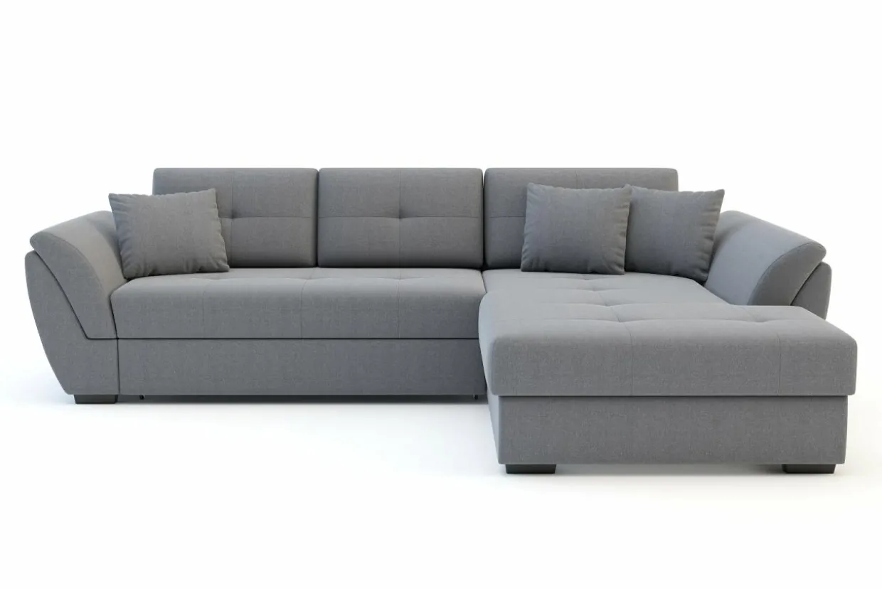 Narożnik rozkładany szary BERISSO prawy