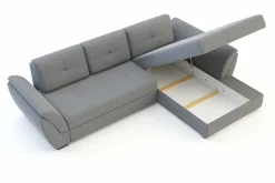 Narożnik rozkładany szary BERISSO prawy