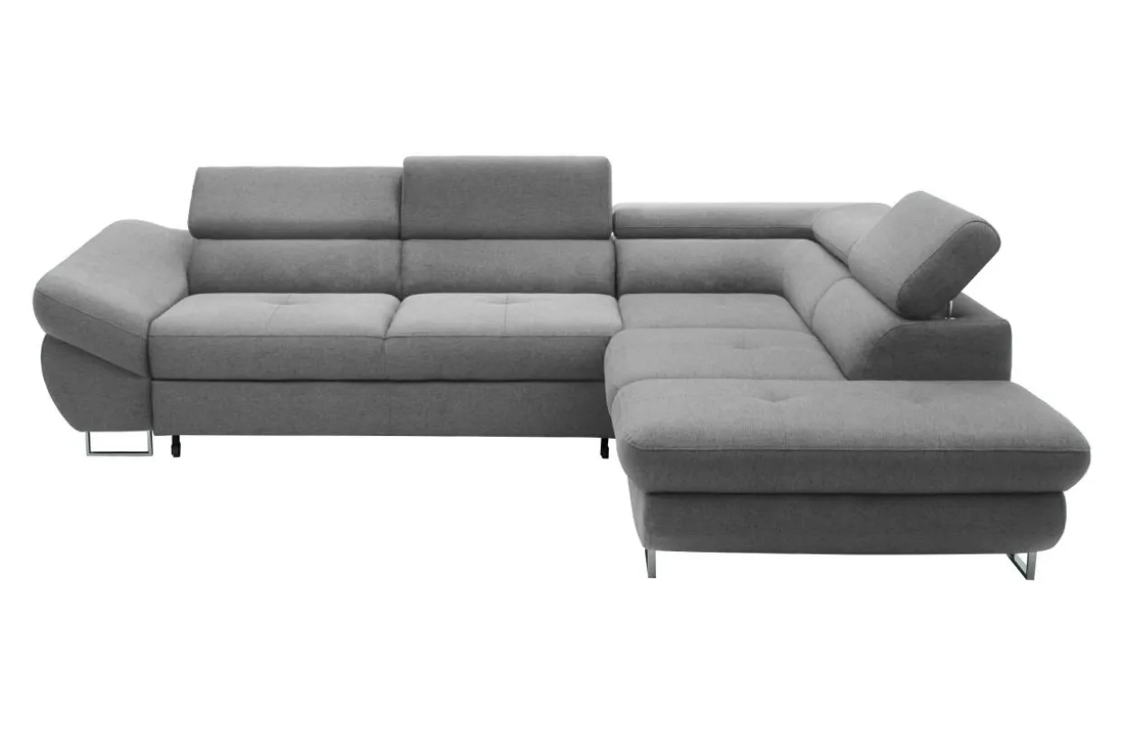 Narożnik rozkładany szary FABIO lewy