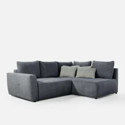 Narożnik rozkładany szary HORTA prawy