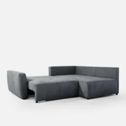 Narożnik rozkładany szary HORTA prawy