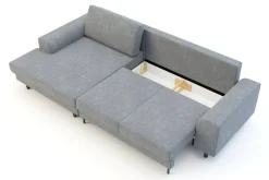 Narożnik rozkładany szary HARISON lewy