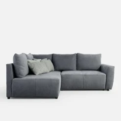 Narożnik rozkładany szary HORTA lewy