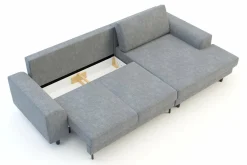 Narożnik rozkładany szary HARISON prawy