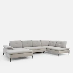 Narożnik rozkładany szary OZZY U lewy