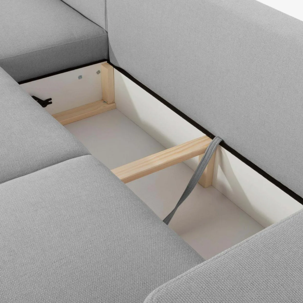 Narożnik rozkładany szary PERA lewy