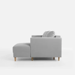 Narożnik rozkładany szary PERA prawy