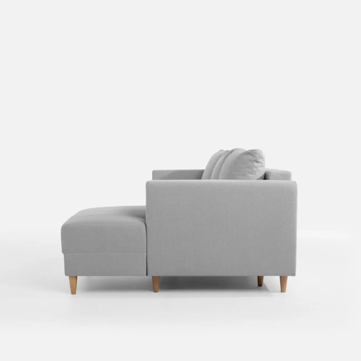 Narożnik rozkładany szary PERA prawy