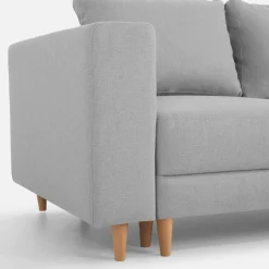 Narożnik rozkładany szary PERA prawy