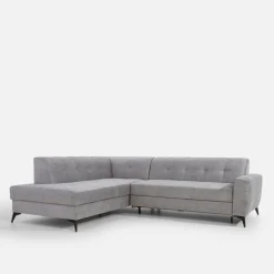 Narożnik rozkładany szary STORN lewy