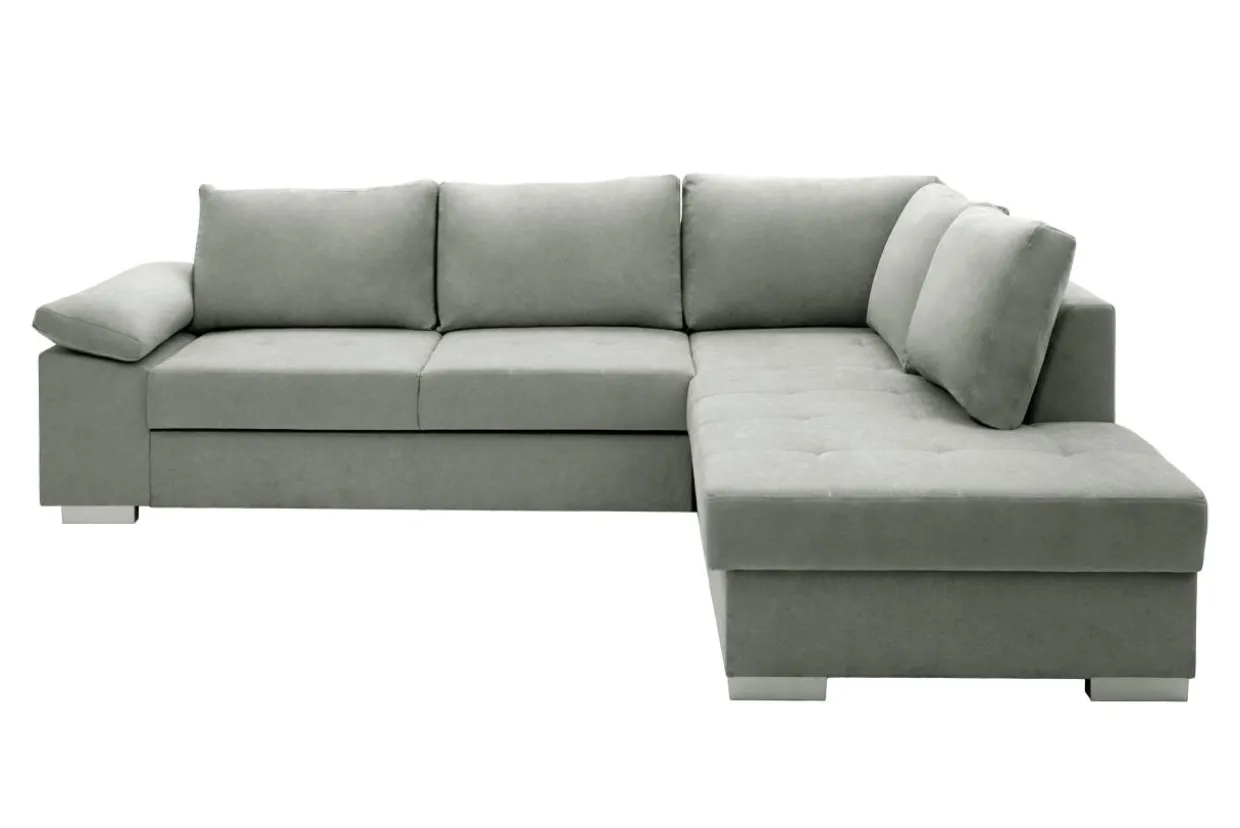 Narożnik rozkładany szary SELENA prawy