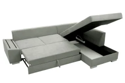 Narożnik rozkładany szary SELENA prawy