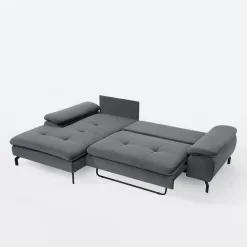 Narożnik rozkładany szary VESPA lewy