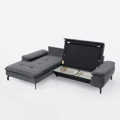 Narożnik rozkładany szary VESPA lewy