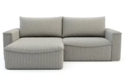 Narożnik rozkładany sztruksowy szary LILLI