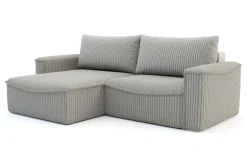 Narożnik rozkładany sztruksowy szary LILLI