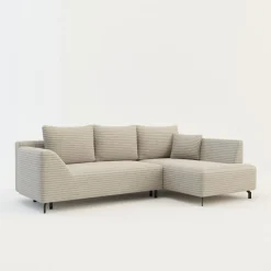 Narożnik rozkładany taupe ASOLO prawy