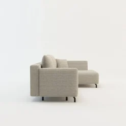 Narożnik rozkładany taupe ASOLO prawy