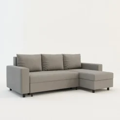 Narożnik rozkładany z 2 pojemnikami szary MEDIO