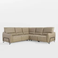 Narożnik rozkładany z funkcją relaks skórzany AXELL lewy