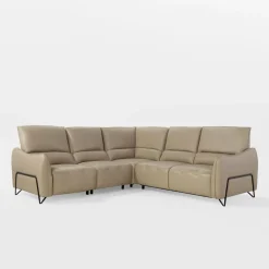 Narożnik rozkładany z funkcją relaks skórzany AXELL prawy