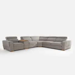 Narożnik rozkładany z funkcją relaks szary VESTA lewy