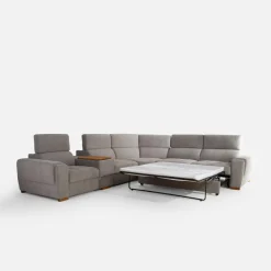 Narożnik rozkładany z funkcją relaks szary VESTA lewy