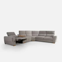 Narożnik rozkładany z funkcją relaks szary VESTA lewy