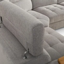 Narożnik rozkładany z funkcją relaks szary VESTA lewy