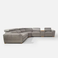 Narożnik rozkładany z funkcją relaks szary VESTA prawy