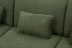 Narożnik rozkładany z poduszkami oliwkowy ALTA lewy