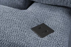 Narożnik rozkładany z regulowanymi zagłówkami niebieski WONDER prawy