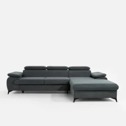 Narożnik rozkładany z regulowanymi zagłówkami SCALA prawy grafit