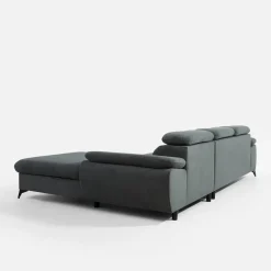 Narożnik rozkładany z regulowanymi zagłówkami SCALA prawy grafit