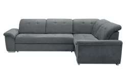 Narożnik rozkładany z regulowanymi zagłówkami szary PEORIA L prawy